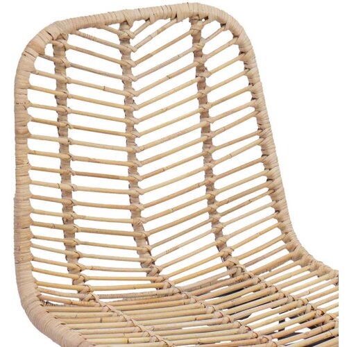  Barski stolac 2 pcs Prirodna 44 5 x 53 x 111 cm Ratan i čelik Slike