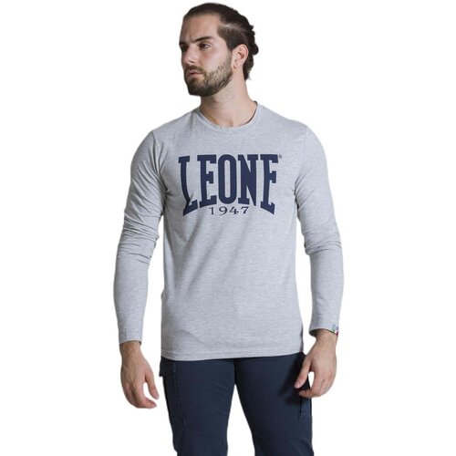Leone 1947 Majice z dolgimi rokavi Man Tshirt L/S Siva Cene