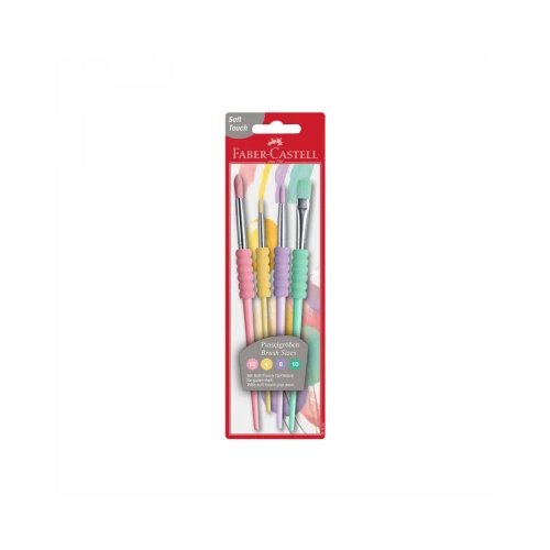 Faber-Castell Četkica soft grip set 1/4 pastel 481620 Slike