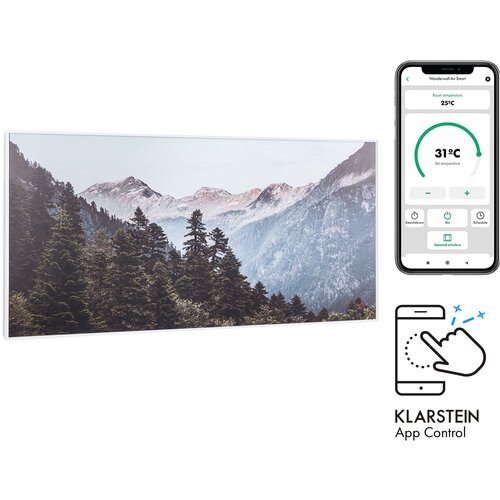 Klarstein Wonderwall Air Art Smart, infracrveni grijač, 120 x 60 cm, 700 W, aplikacija, planina Cijene
