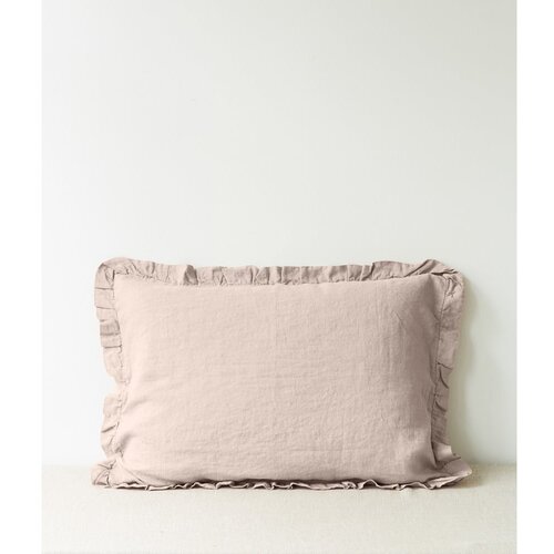 Linen Tales svjetlosmeđa lanena jastučnica s naboranim rubom, 50 x 60 cm Cijene