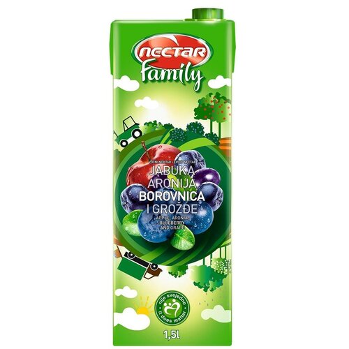 Nectar family negazirani sok borovnica, 1.5L Cene
