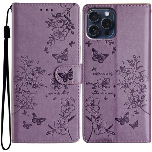 SUNSKY Eleganten etui ovitek za Samsung iPhone 16 Pro Max, Metulji, Vijoličen Cene