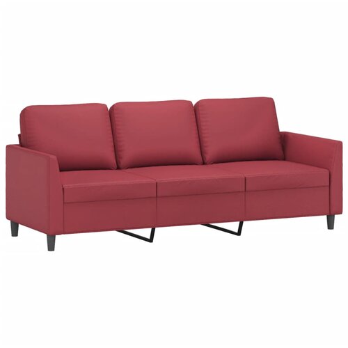Maison Chic kavč - Sofa - Kanape trosed vinsko rdeč 180 cm umetno usnje, (21727058) Cene