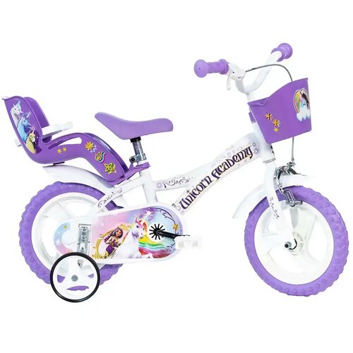 Dino Bikes Unicorn Akademija bijelo-ljubičasti bicikl veličine 12 - bicikl Cijene