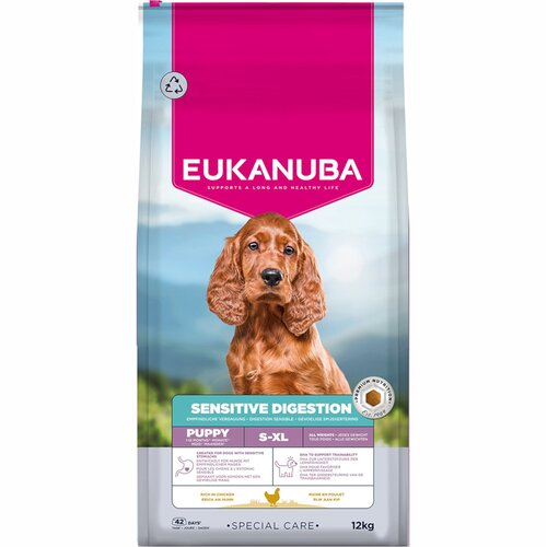 Eukanuba Special Care Sensitive Digestion Puppy s piletinom i puretinom - 2 x 12 kg Cene