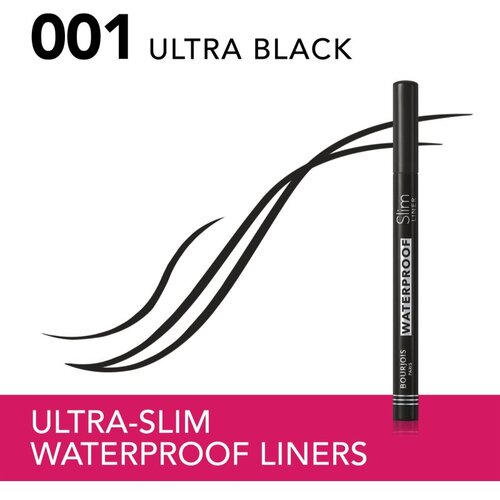 Bourjois Ultra Slim Waterproof Liner vodoodporni svinčnik za oči odtenek Ultra Black 1 ml Slike