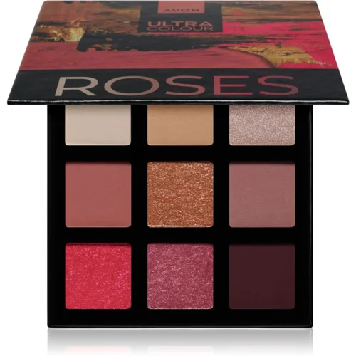 Avon Ultra Colour paleta senčil za oči odtenek Roses 6,3 g