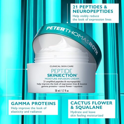 Peter Thomas Roth Peptide Skinjection&amp;trade; Moisture Infusion Cream Refillable hidratantna krema za zaglađivanje s peptidima punjivi 50 ml Slike