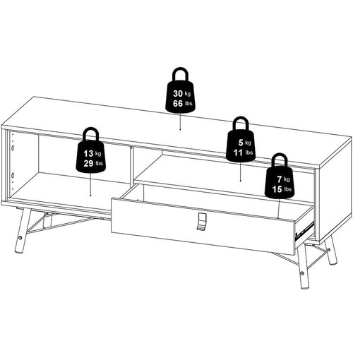 Tvilum TV omarica v hrastovem dekorju v naravni barvi 150x60x40 cm Ry &amp;ndash; Slike