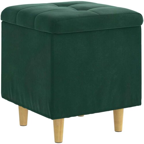  Otoman za pohranu s jastukom Tamnozelena 40 x 40 x 45 cm Bar&amp;scaron;un - Tamnozelena 40 cm Bar&amp;scaron;un Slike