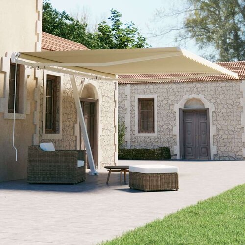  Samostojeća tenda na ručno uvlačenje 400 x 300 cm krem Cijene