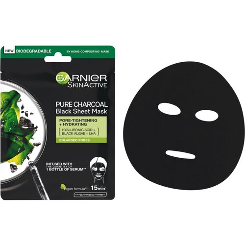 Garnier Skin Naturals Pure Charcoal Algae vlažilna maska proti nepravilnostmi 1 ks za ženske Slike