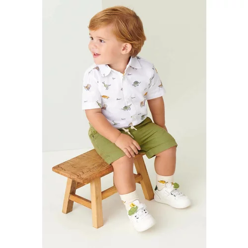 Mayoral Dječje kratke hlače s dodatkom lana boja: zelena