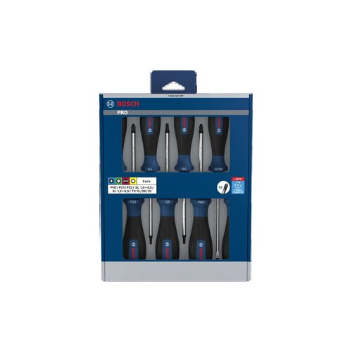 Bosch PRO set odvijača PH/PZ/SL/TX, 8 kom 1600A039PF Slike