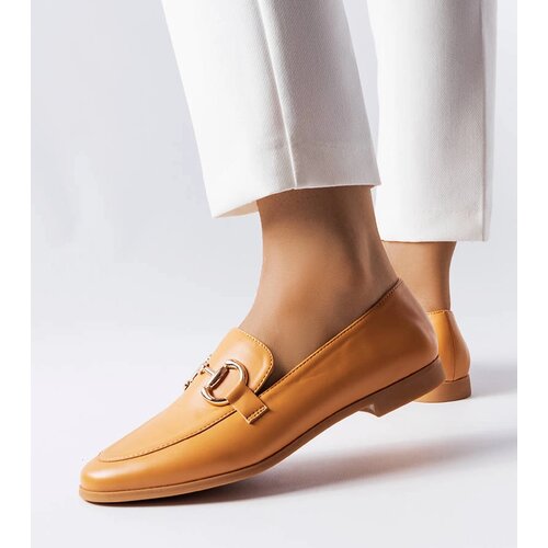 Gemre Brown flat heel loafers Jomphe Cene