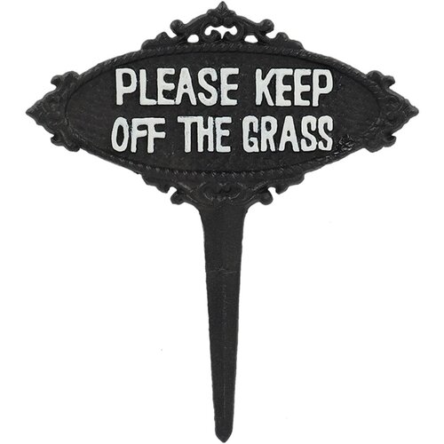 Esschert Design Kovinski vrtni količek Please Keep off the Grass – Cene