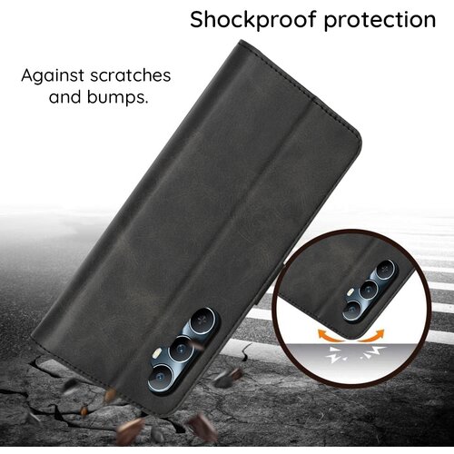 Techsuit Diary Book preklopna maska za Samsung Galaxy A15 4G / A15 5G -crna Slike
