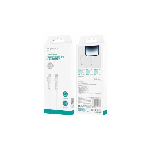 DEVIA Kabl Kintone Series Type-C na Iphone 27W 3A 1m beli Cene