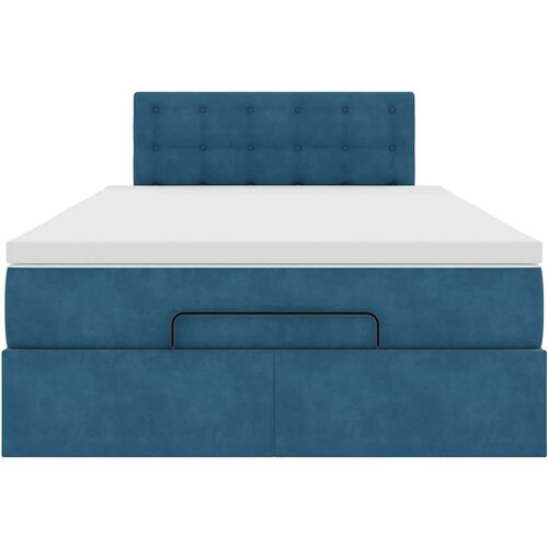 VidaXL okvir za krevet s madraca tamnoplavi 120x190 cm bar&amp;scaron;unasti Slike