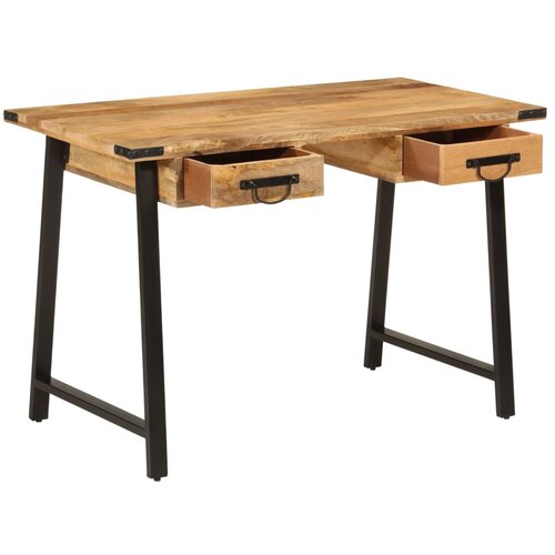Maison Chic Predalnik - Računalniška miza - pisarniška miza 105x55x70 cm trden mangov les in železo, (21785739) Cene