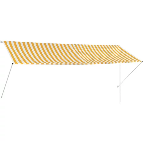  Zložljiva tenda 350x150 cm rumena in bela
