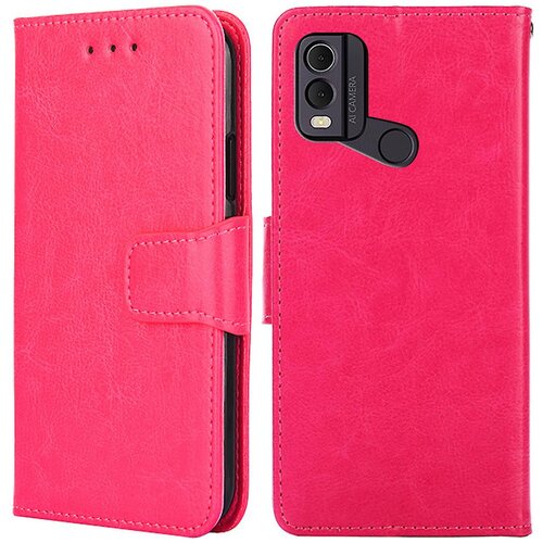 INORCO PU usnjena torbica za Nokia C22 z magnetno zaponko Folio Flip teksturirano stojalo za mobilni telefon Ovitek denarnice, (22036094) Slike