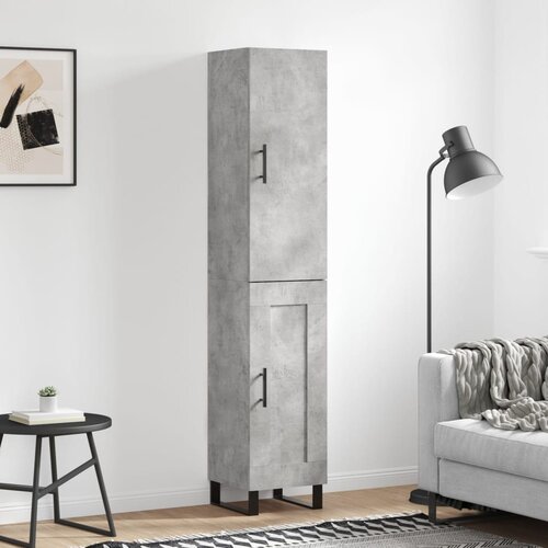 vidaXL Visoka komoda siva betona 34 5x34x180 cm od konstruiranog drva Cene