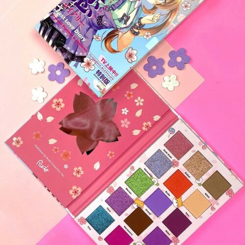 Rude Cosmetics paleta senki za oči manga collection pressed pigments & shadows - first love diary Slike