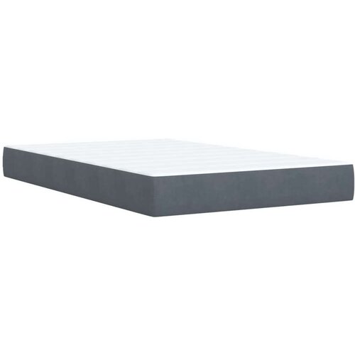 VidaXL Box spring krevet s madracem tamnosivi 120 x 200 cm bar&amp;scaron;unasti Slike