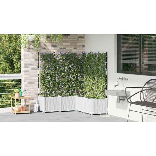  Vrtna saksija 5 pcs Bijeli 120 x 120 x 142 cm Plastika Slike