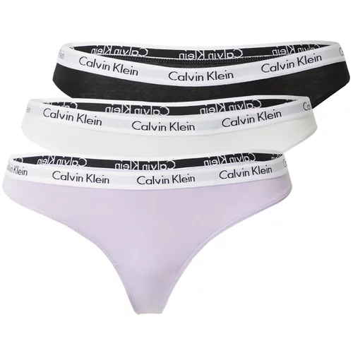 Calvin Klein Underwear Tanga gaćice lila / crna / bijela
