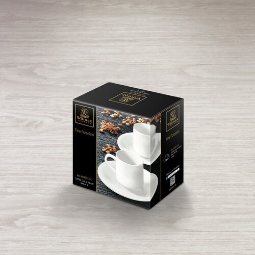  Set 2 Skodelic n Podstavkov, Porcelan, 90ml Cene