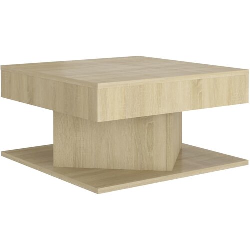 Maison Chic Klubska mizica - kavna mizica - Nizka mizica sonoma hrast 57x57x30 cm iverna plo&amp;scaron;ča, (21752512) Slike