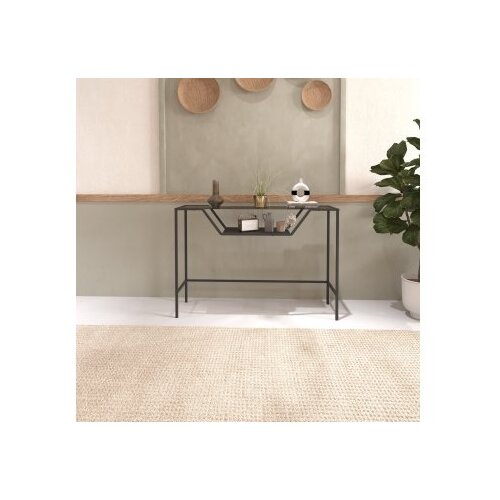 Hanah home polica lala black smoked glass Cene