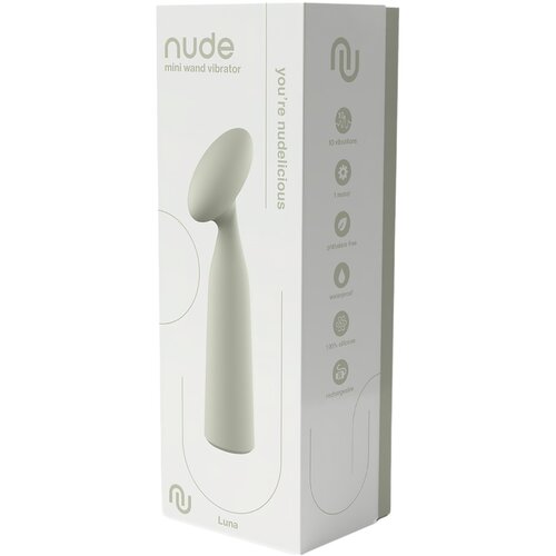 NUDE Luna - akumulatorski mini wand vibrator (siva) Slike