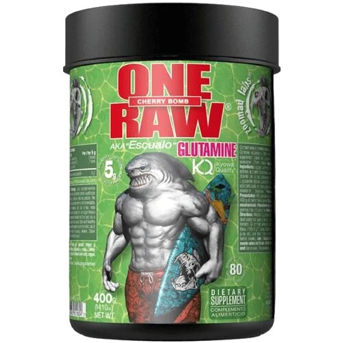 Zoomad Labs One raw glutamine Cherry bomb, 400g Slike