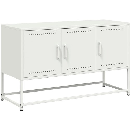 Maison Chic TV omarica - TV stojalo - Televizijska omarica bela 100,5x39x60,5 cm jeklo, (21699698) Slike