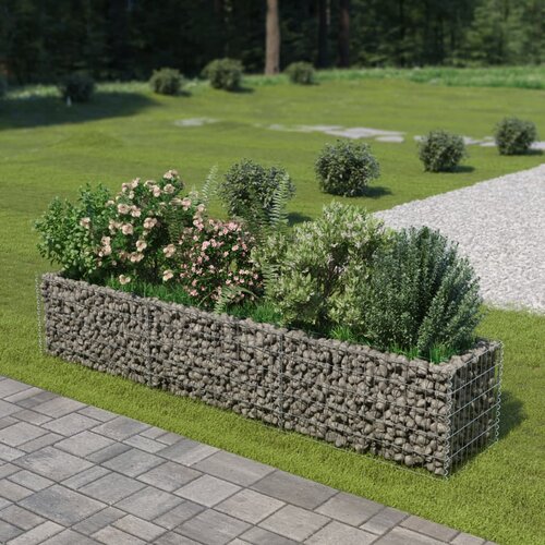 vidaXL Visoka greda gabion pocinkano jeklo 270x50x50 cm, (20618799) Cene