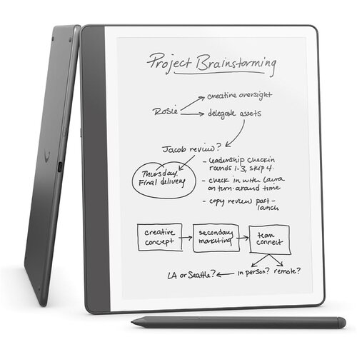 Amazon Ebook New Scribe - 2024 release 10.2&amp;rdquo; glare-free 32 GB Wi-Fi (Without Lockscreen Ads) with Premium Pen Tungsten Slike