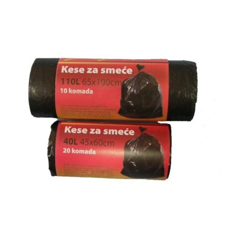  Džak za smeće tanji 120L 10/1 crne ( 14354 ) Cene