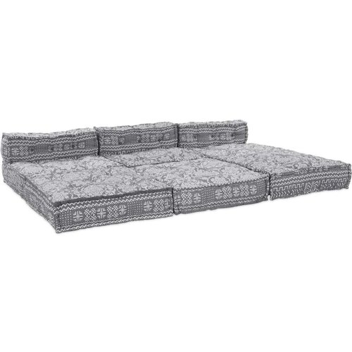  Modularni Pouf Sofa za 4 Osobe - Svjetlosiva Tkanina Cijene