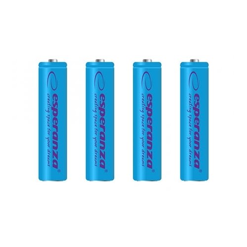 Esperanza Punjive baterije RECHARGEABLE Ni-MH AAA 1000MAH 4kom. blue, EZA102B Slike