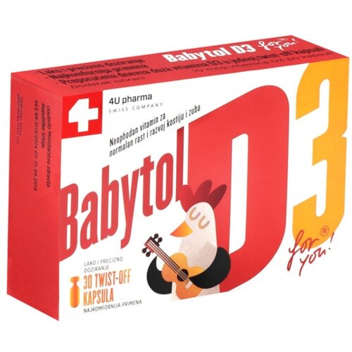 4U Pharma babytol D3 twist-off kapsule 30 kom Slike