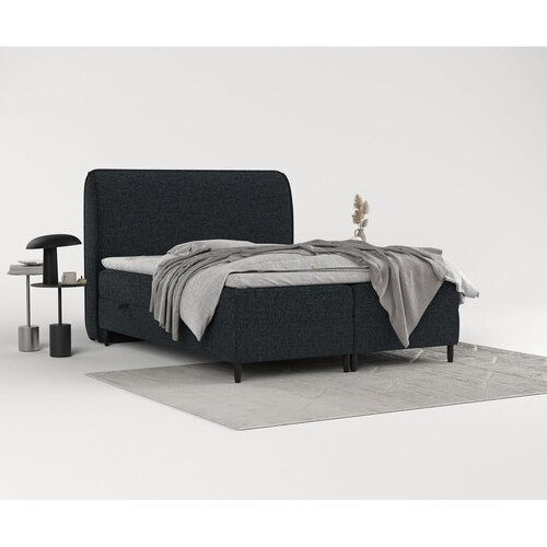 Maison de R&amp;ecirc;ve Črna boxspring postelja s prostorom za shranjevanje 140x200 cm Melba &amp;ndash; Slike