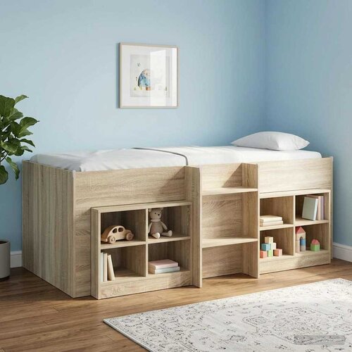  Kreveta za visoko spavanje djece 2 pcs Hrast sonoma 90 x 190 cm Slike