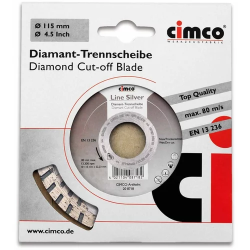 Cimco Diamanttrennscheibe D=115mm 208718: diamantna rezalna plošča premera 115mm 208718., (20786586)