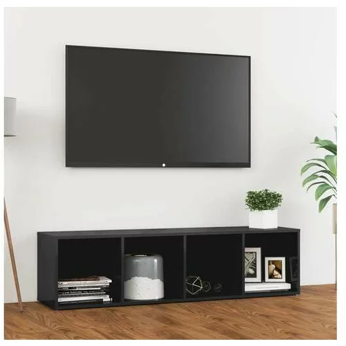  TV omarica visok sijaj siva 142,5x35x36,5 cm iverna plošča