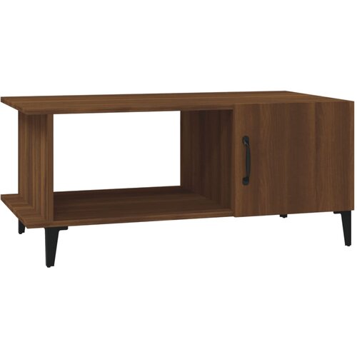 Maison Chic Klubska mizica - kavna mizica - Nizka mizica rjavi hrast 90x50x40 cm konstruiran les, (21752945) Slike