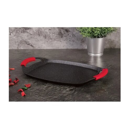 Kaufmax Grill ploča 47cm black&burgundy Cene